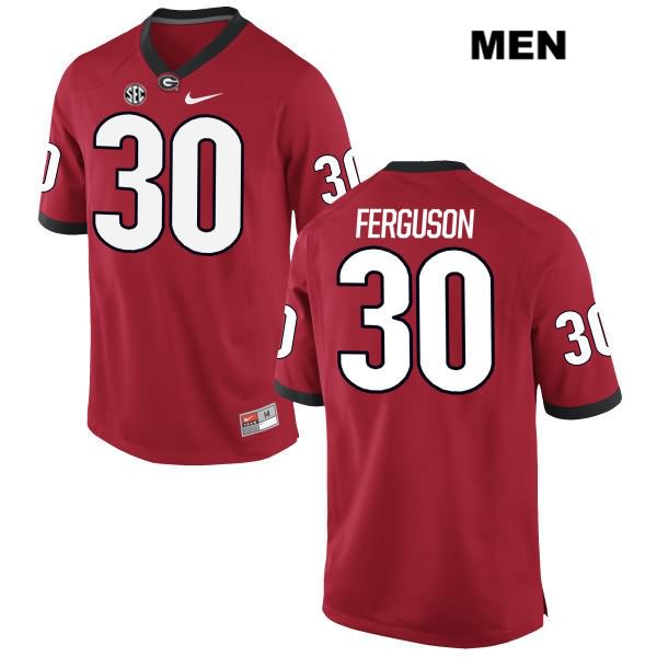 Georgia Bulldogs Men's Ed Ferguson #30 NCAA Authentic Red Nike Stitched College Football Jersey DUV4556GI